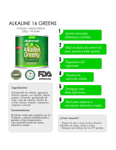 ALKALINE 16 GREENS 220G - ALKALINE CARE 2