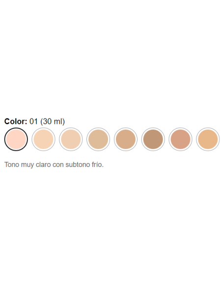 Maquillaje fluido SUBLIME Tono 01 (30ml) - PuroBio