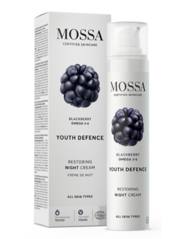 YOUTH DEFENCE Crema de noche restauradora (50ml) - Mossa Cosmetics